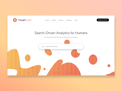 Thought-spear homepage ui