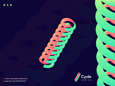 cycle spring abstract logo brand logo branding color logo creative logo cycle spring logo design fashion logo gradient logo icon logo illustration logo logo and brnading logo design modern logo roof logo spring logo vector