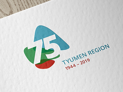 Tyumen Region 75 75 anniversary design logo siberia tyumen tyumen region 75 ural