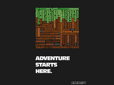 Typographic poster - Minecraft