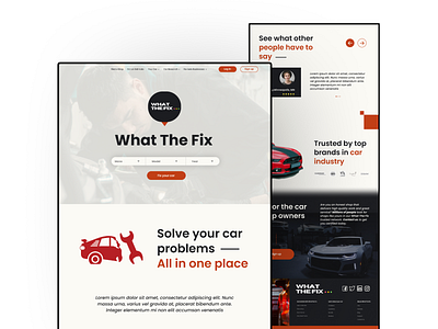 WTFIX-Car Repairing Website Design car design car repairing car repairing design car repairing website car repairing website design design designer website graphic design ui ux