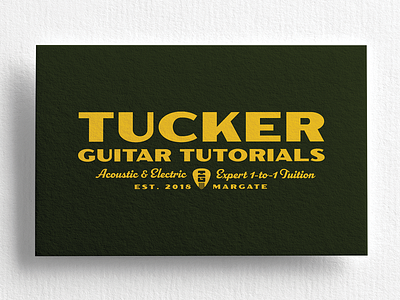 Tucker Guitar Tutorials business card businesscard graphicdesign guitarlogo guitarlogos guitartutorials identities logo logodesign logos musiclogo musiclogos