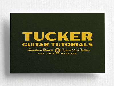 Tucker Guitar Tutorials business card