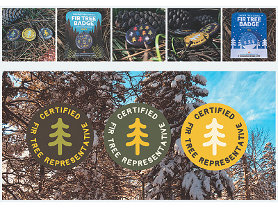 Fir Tree Badges badgedesign badges buttons camping fir firtrees hiking outdoors pinetree pinetrees pins trees
