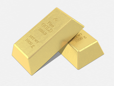 Gold Bars 3d au bar bullion fine finest gold investment isolated pure realistic render