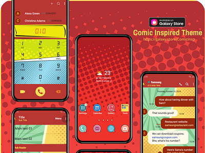 Comic Inspired Theme <Samsung Theme> branding graphic design ui