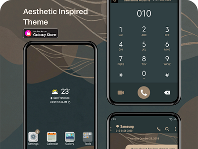 Aesthetic Inspired Theme <Samsung Theme> app branding design graphic design illustration ui ux