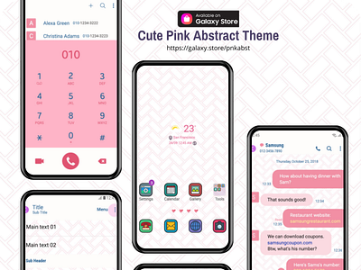 Cute Pink Abstract Theme <Samsung Theme>