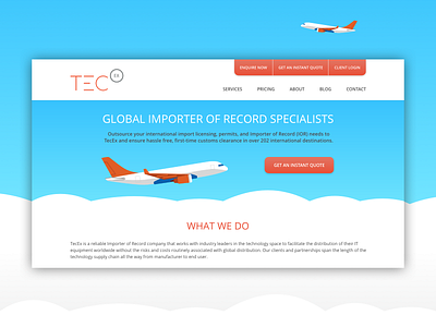 TecEx Website Concept design digital illustration illustration responsive design ui vector web website