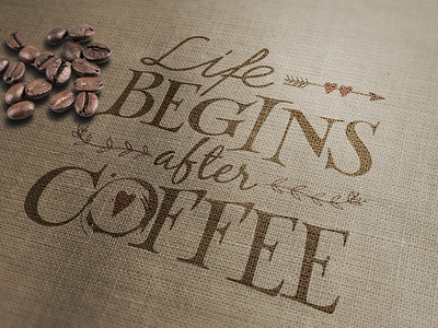 Life begins after coffee design vector