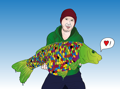Rainbow fish art cartoon digital digital art digital illustration drawing illustration illustrator
