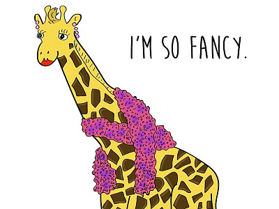 Fancy giraffe digital giraffe illustration