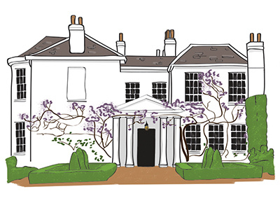 Pembroke Lodge digital house illustration pembroke lodge venue wedding