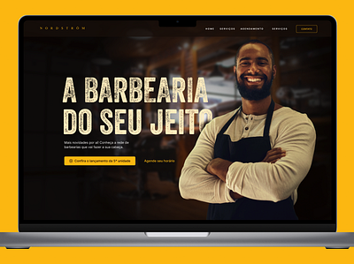 Nordstrom Barber Shop branding design ui web