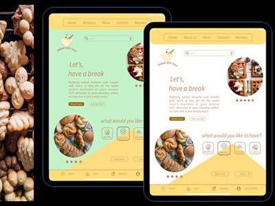 Online Dessert Store app branding design typography ui