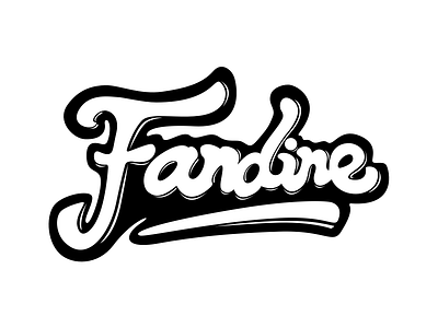 Lettering of Fandine cute lettering