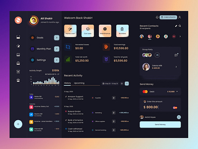 E- banking dashboard app design ui ux