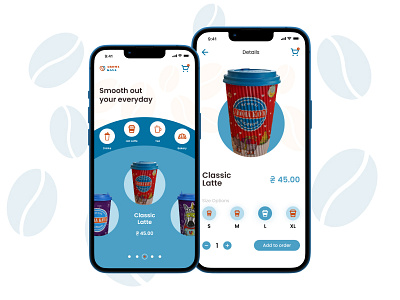 Coffee shop App design
