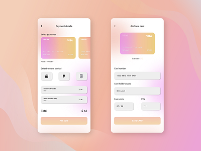 Credit card checkout - UI design