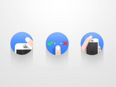 iOS App Features app blue features finger gesture icon ios iphone round swipe