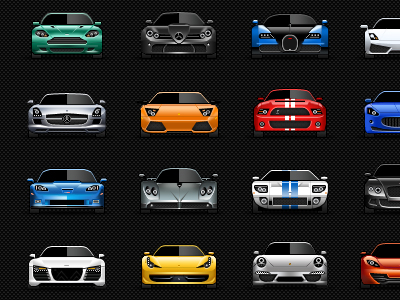 Sports cars icons (.psd)
