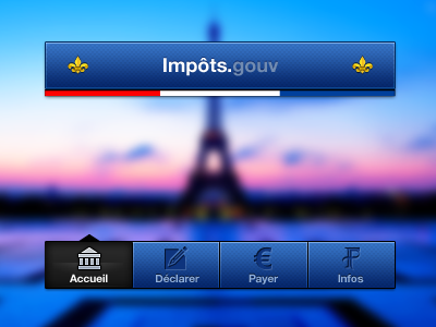 French tax app's ui app french navigation tabbar tax