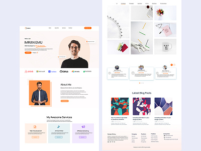 Personal Portfolio website templates by themesCode on Dribbble