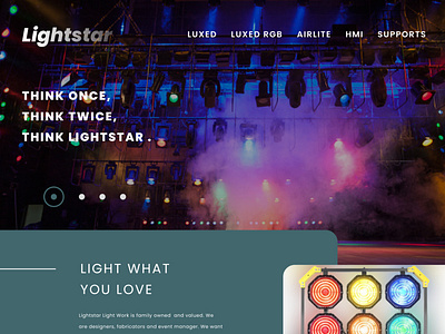 Lightstar -  Light selling company Website UI Design