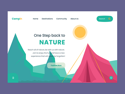 Campin - Leanding Page Concept