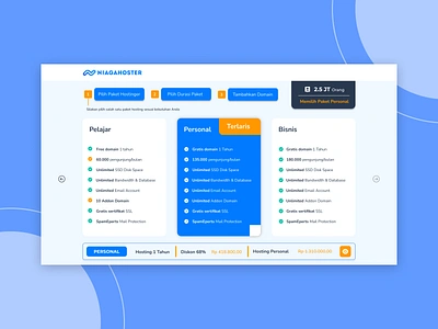 Redesign - Checkout page Niagahoster android app branding checkout design figma graphic design hosting illustration indonesia logo mockup niagahoster prototype ui ux vector website wireframe