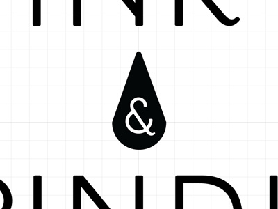 Ampersand ampersand black and white custom type logomark typography