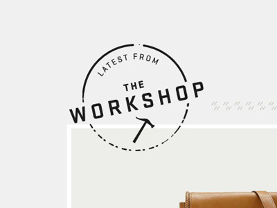 The Workshop cordwainer design hammer heading icon layout shoemaker stamp user interface website workshop