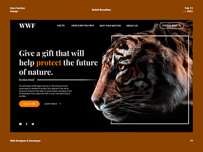 WWF - Hero Section branding branding design graphic design hero section design landing page landing page design ui ui design uiuxdesign ux web design webdesign website design