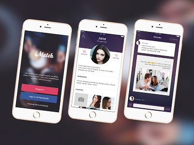 iMatch app app design mobile ui ux