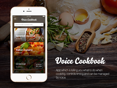 Voice Cookbook app design mobile ui ux