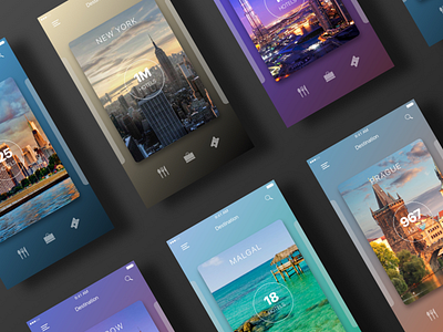 Travelling App app design mobile ui ux visual