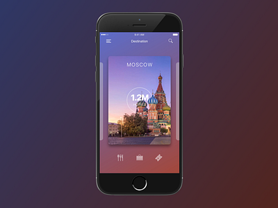 Travelling App - Moscow screen