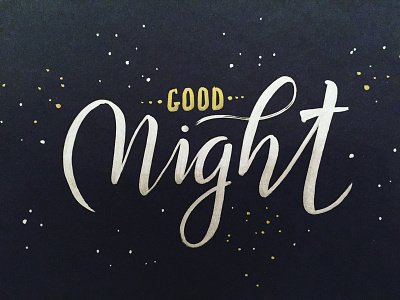 Good Night calligraphy handwriting lettering letters