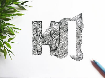 HI! calligraphy handmade font handwriting illustration lettering letters