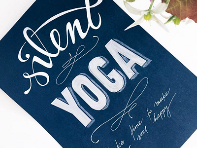 Silent Y O G A lettering