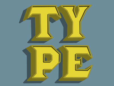 TYPE 3D lettering