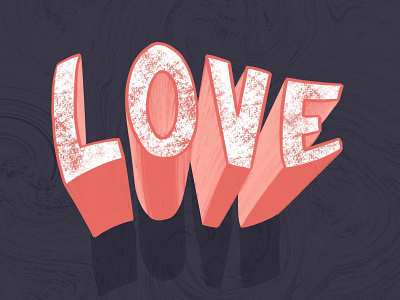 LOVE 3D lettering calligraphy design hand lettering handmade font handwriting ipad lettering lettering letters procreate typo typography