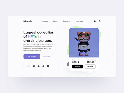 NBundle NFT Marketplace Website app crypto crypto uxui crypto website design landing landing page nft nft landing nft marketplace nft uxui nft website ui uiux ux uxui uxui design web web design