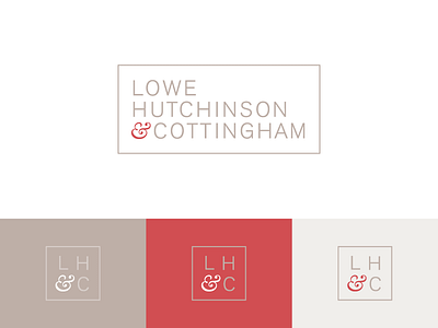 LHC logo color ampersand box law lawyer light line modern monogram monoline names office three