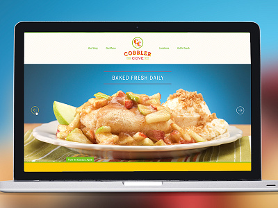 Cobbler Cove Website cobbler cove dessert fruit interactive mockup slider web website