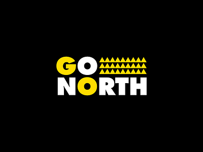 Go North RIP arrow go logo mountain north resort ski snowboard trees white winter yellow