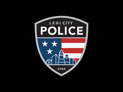 Lehi Police Patch american city department flag lehi patch police stars stripes utah