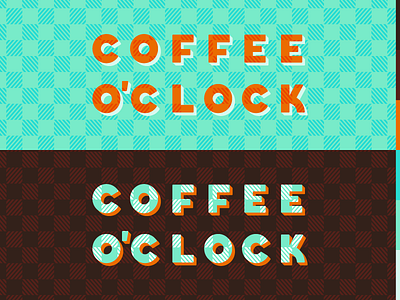 Coffee o'Clock brand coffee demastrie logo oclock orange pattern sam shop
