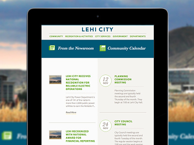 Lehi City Website city jibe lehi lehi city ut utah web design website