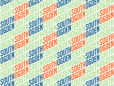 South Ogden Logotype Pattern branding city logo ogden pattern south type ut utah